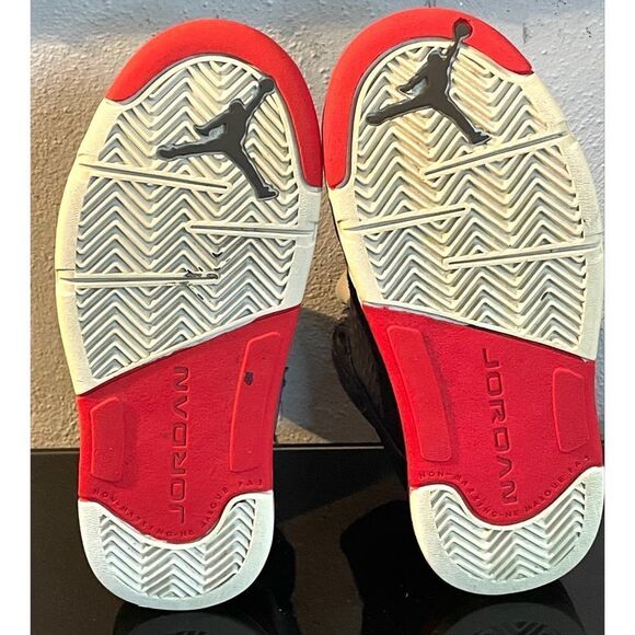 Nike Air Jordan 5 Black Satin/Varsity Red 440890-008 Mid Toddler Sneakers SZ 11C - Picture 12 of 12